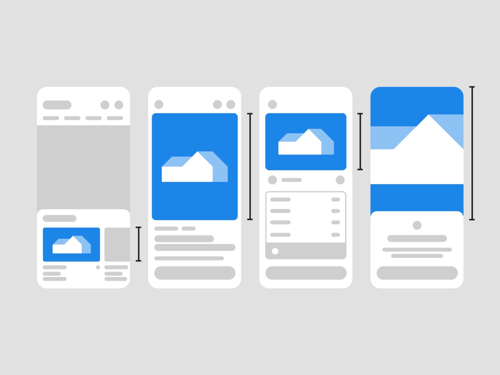 Immersive transitions wireframe