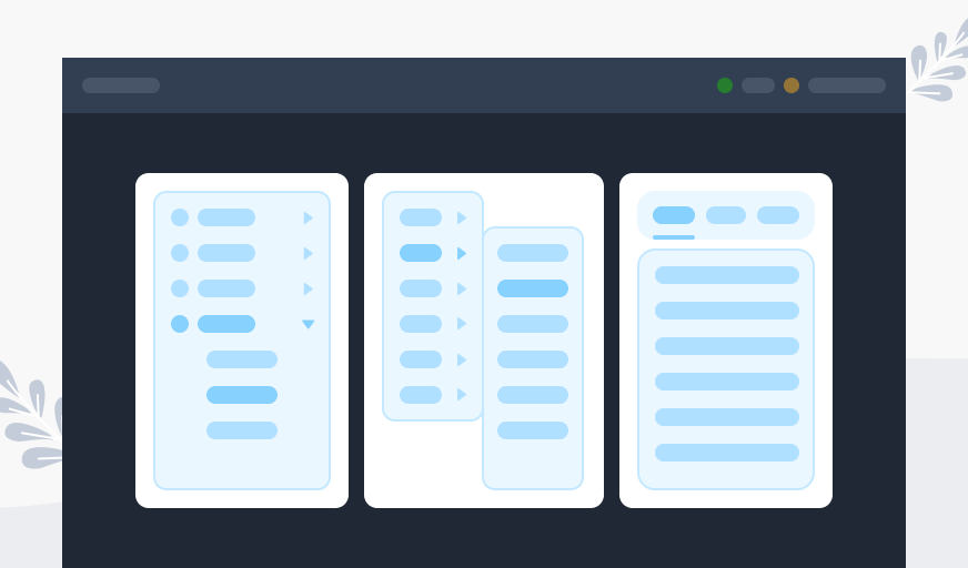 New menu components