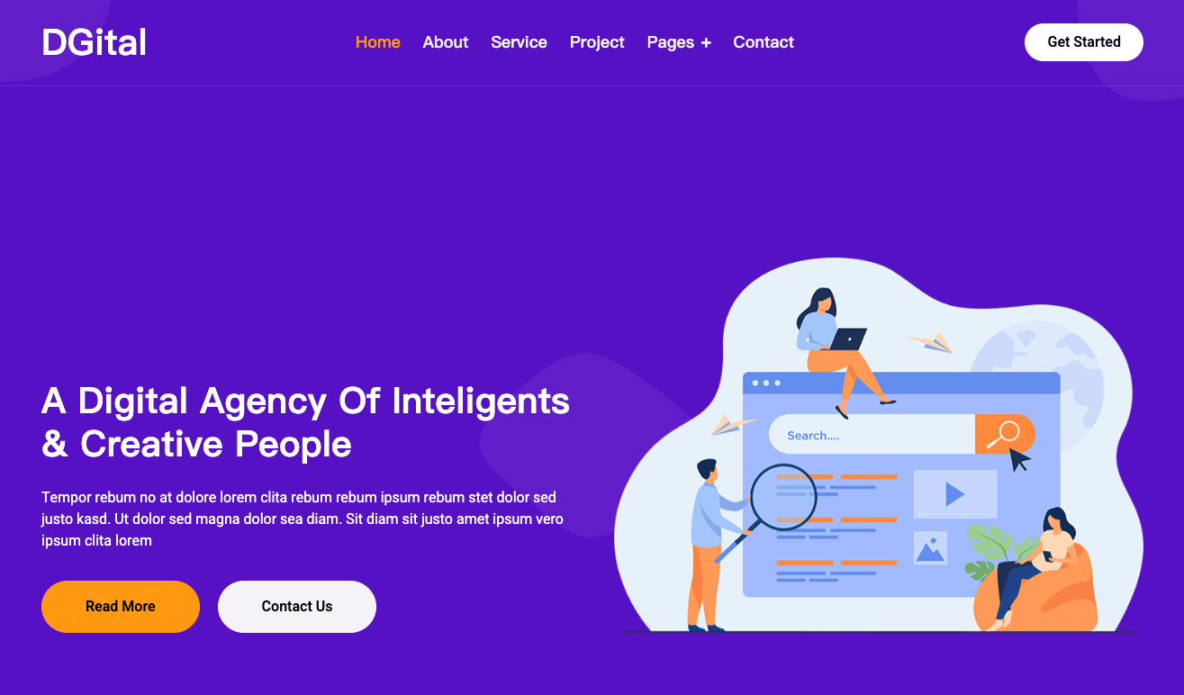 DGital – Digital Agency HTML Template