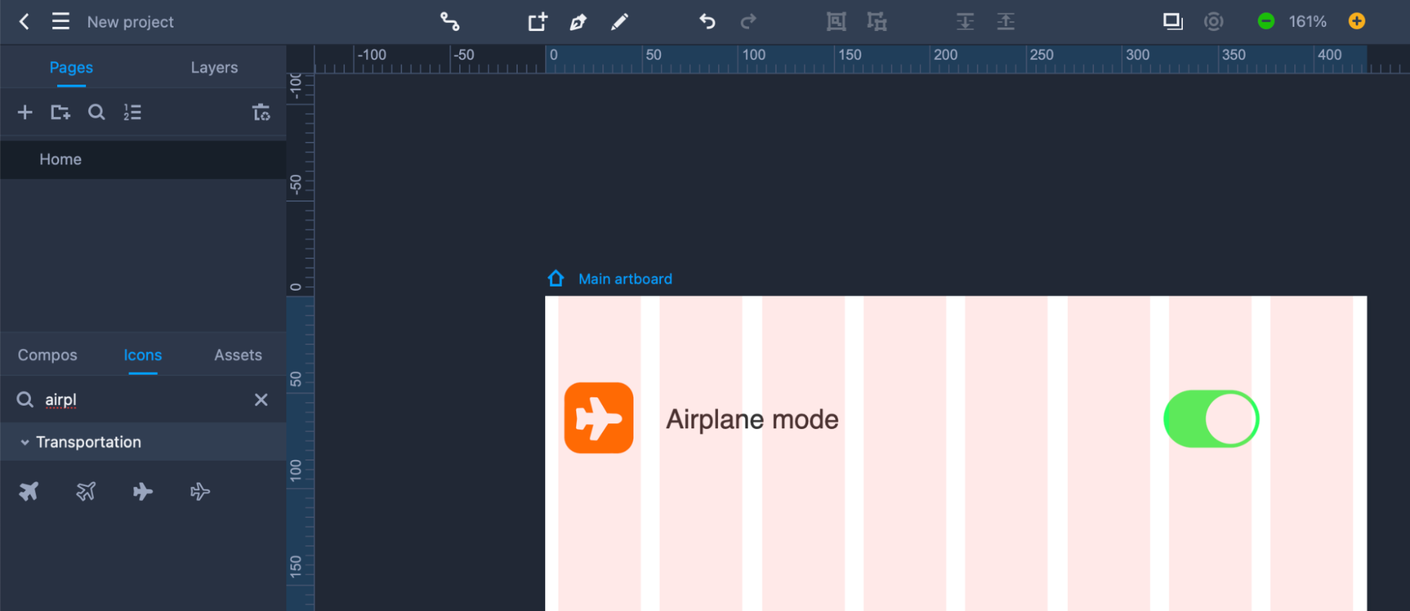  layout grid visible in menu Views